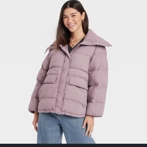 Universal Thread Women's Purple Puffer Jacket